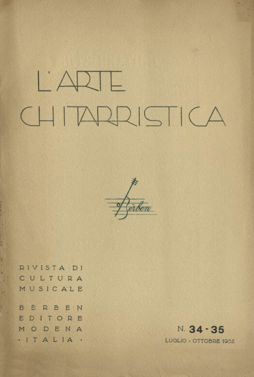 L'arte chitarristica n.34-35 lug.-ott. 1952