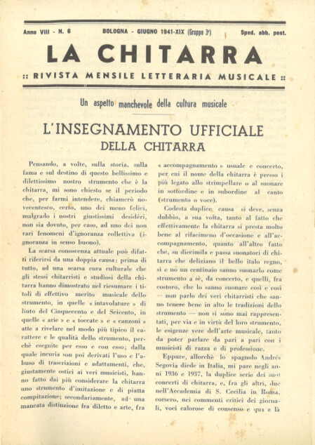 La Chitarra n. 6 1941